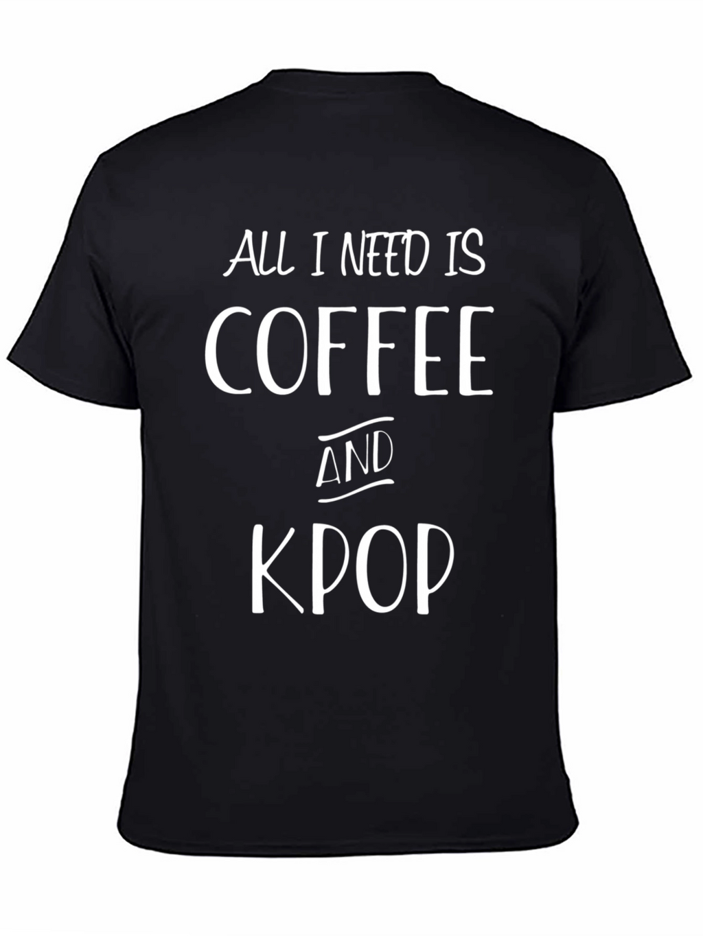 Coffee and Kpop Black T-Shirt