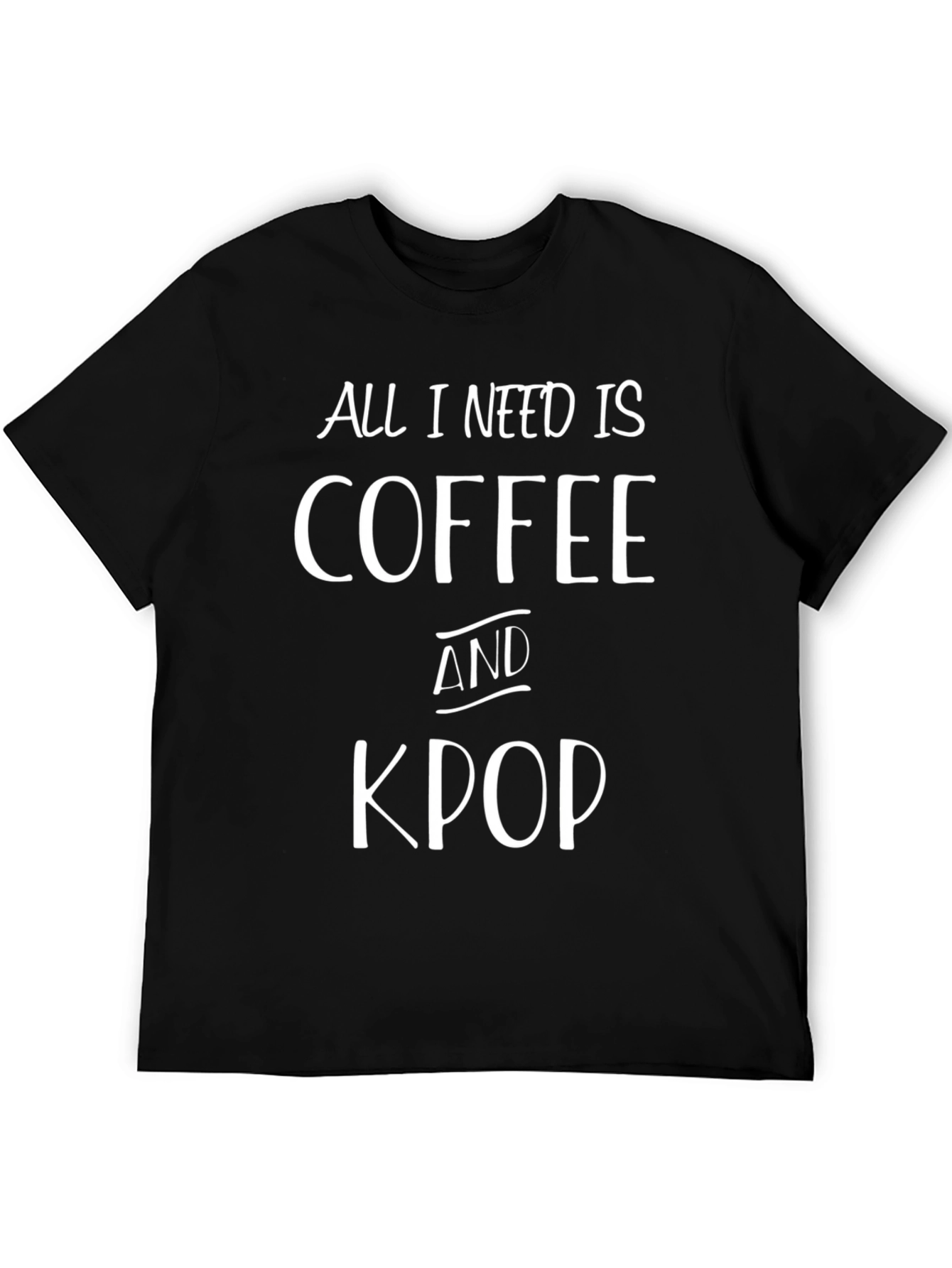 Coffee and Kpop Black T-Shirt