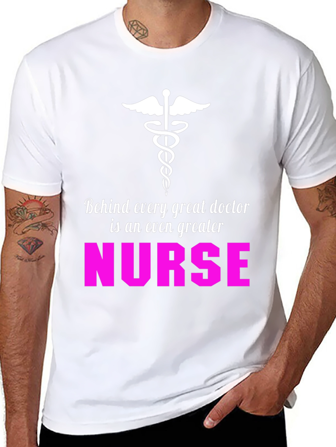 Nurse Appreciation T-Shirt - Great Doctor Greater Nurse