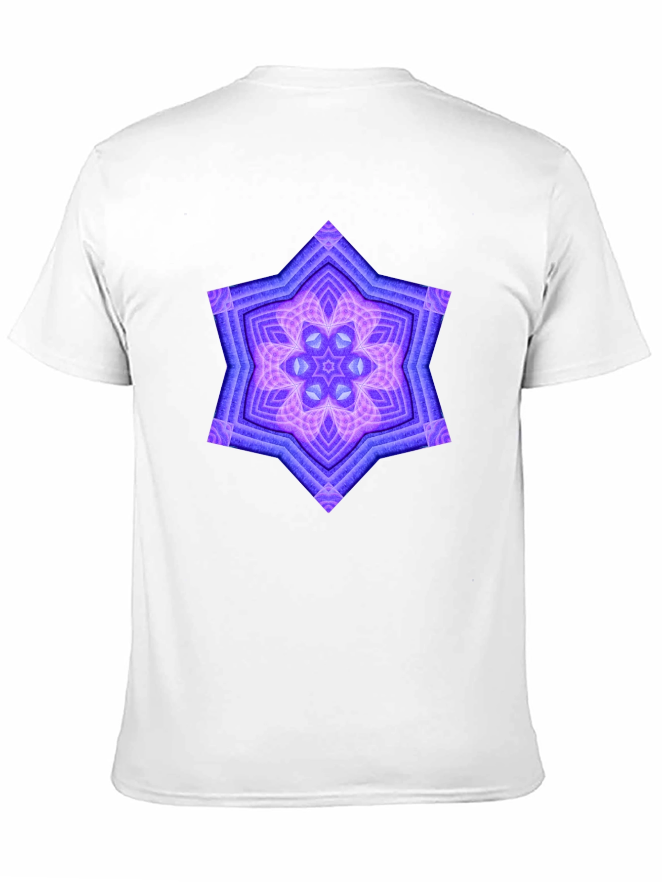 Geometric Starburst Graphic Tee - Black