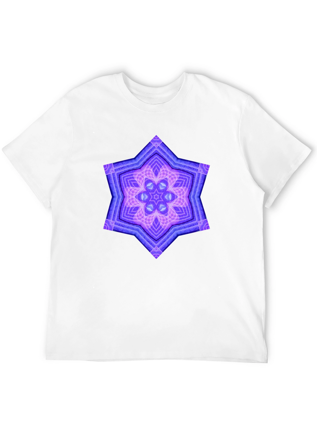 Geometric Starburst Graphic Tee - Black