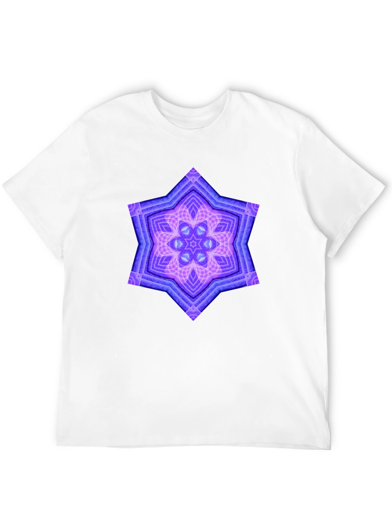 Geometric Starburst Graphic Tee - Black