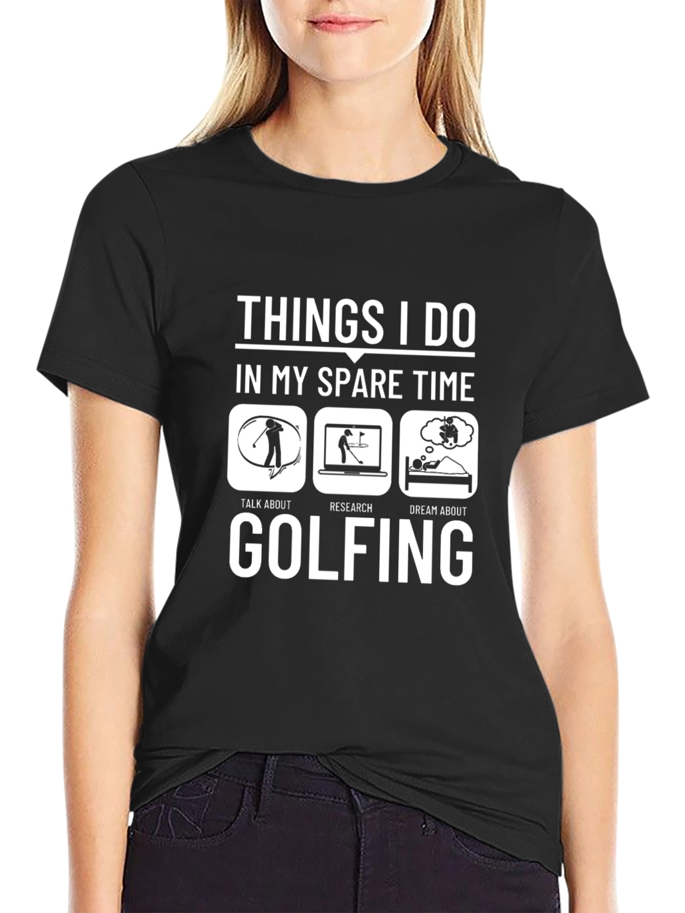 Golfing Spare Time T-Shirt Funny Golfer Gift