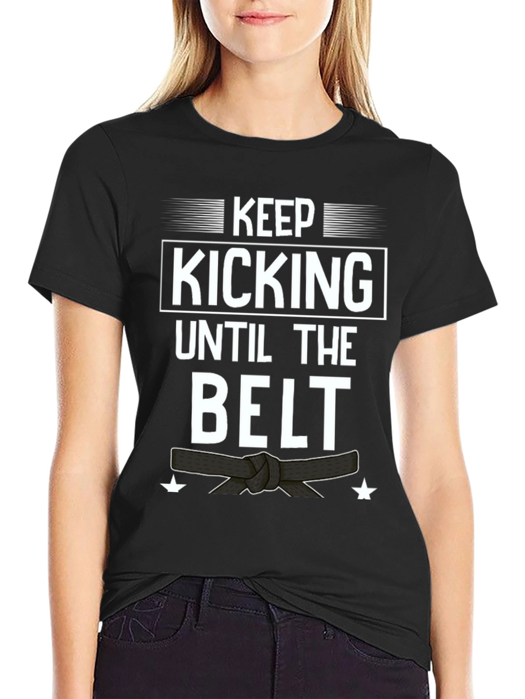 Keep Kicking T-Shirt - Martial Arts Motivation