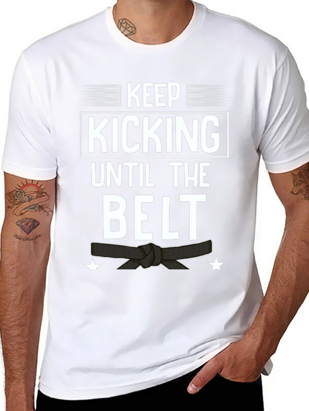 Keep Kicking T-Shirt - Martial Arts Motivation