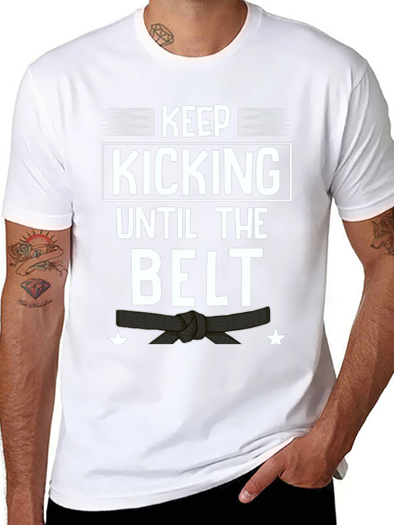 Keep Kicking T-Shirt - Martial Arts Motivation