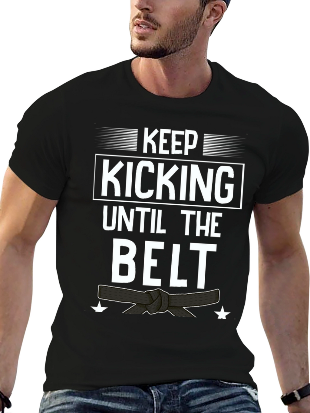 Keep Kicking T-Shirt - Martial Arts Motivation