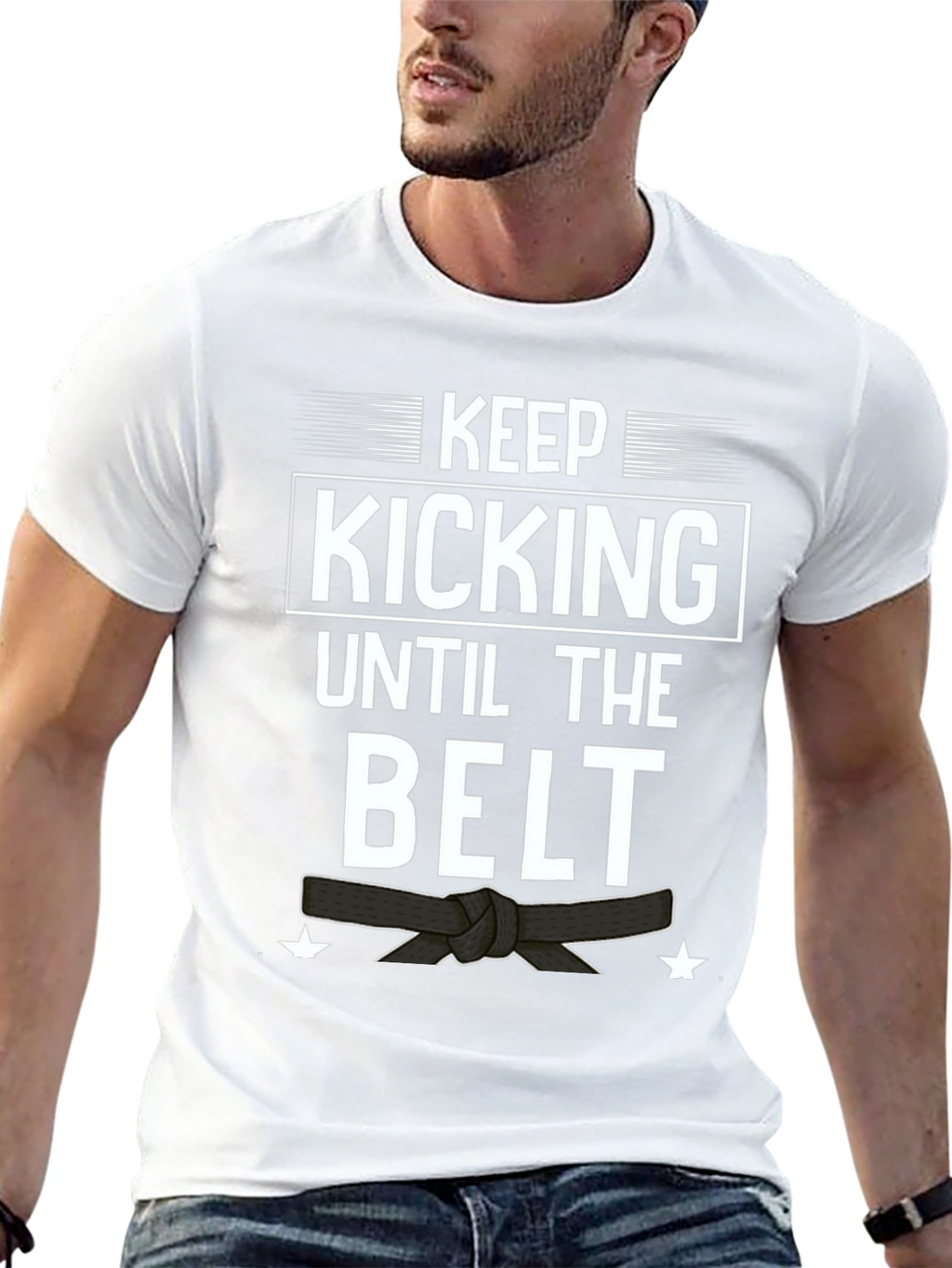 Keep Kicking T-Shirt - Martial Arts Motivation