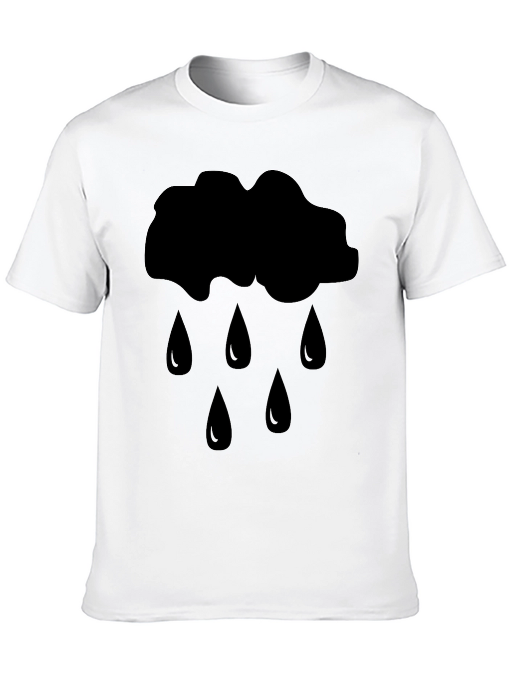 Rain Cloud Graphic Black T-Shirt