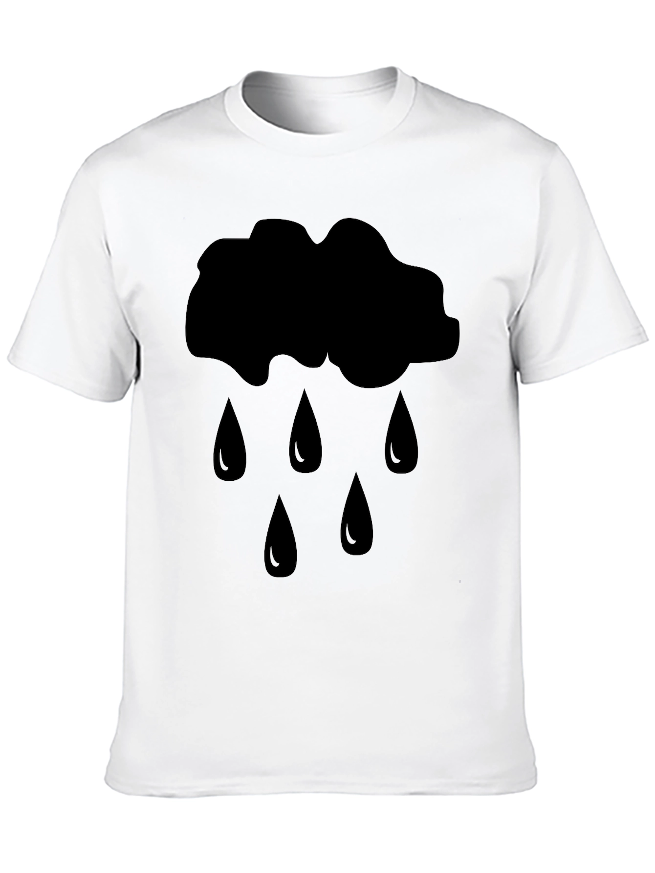Rain Cloud Graphic Black T-Shirt