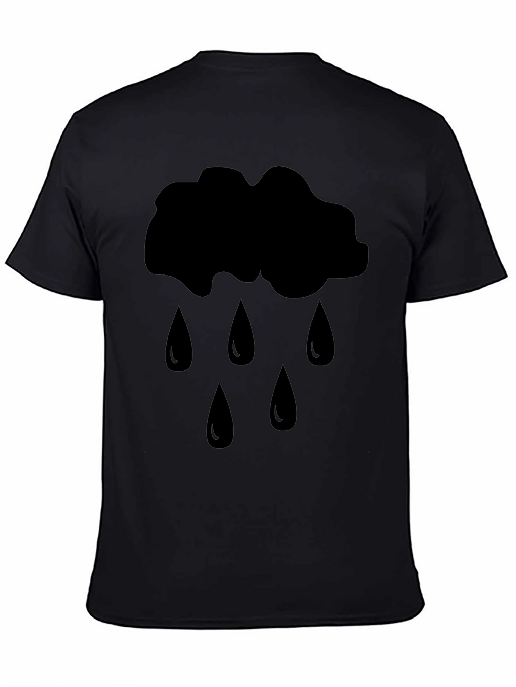 Rain Cloud Graphic Black T-Shirt