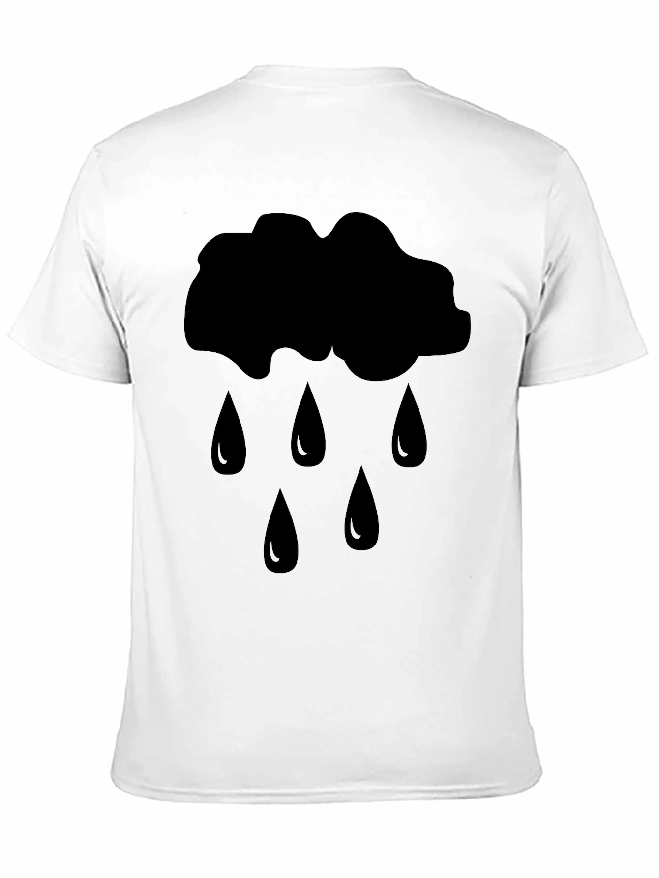 Rain Cloud Graphic Black T-Shirt
