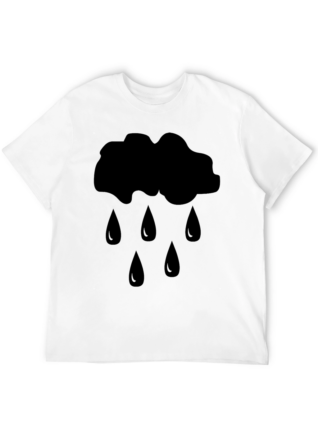 Rain Cloud Graphic Black T-Shirt