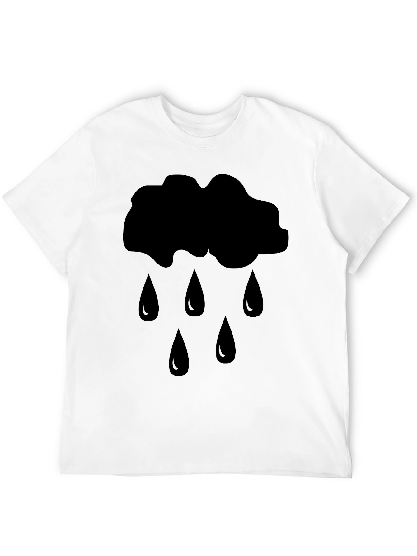 Rain Cloud Graphic Black T-Shirt