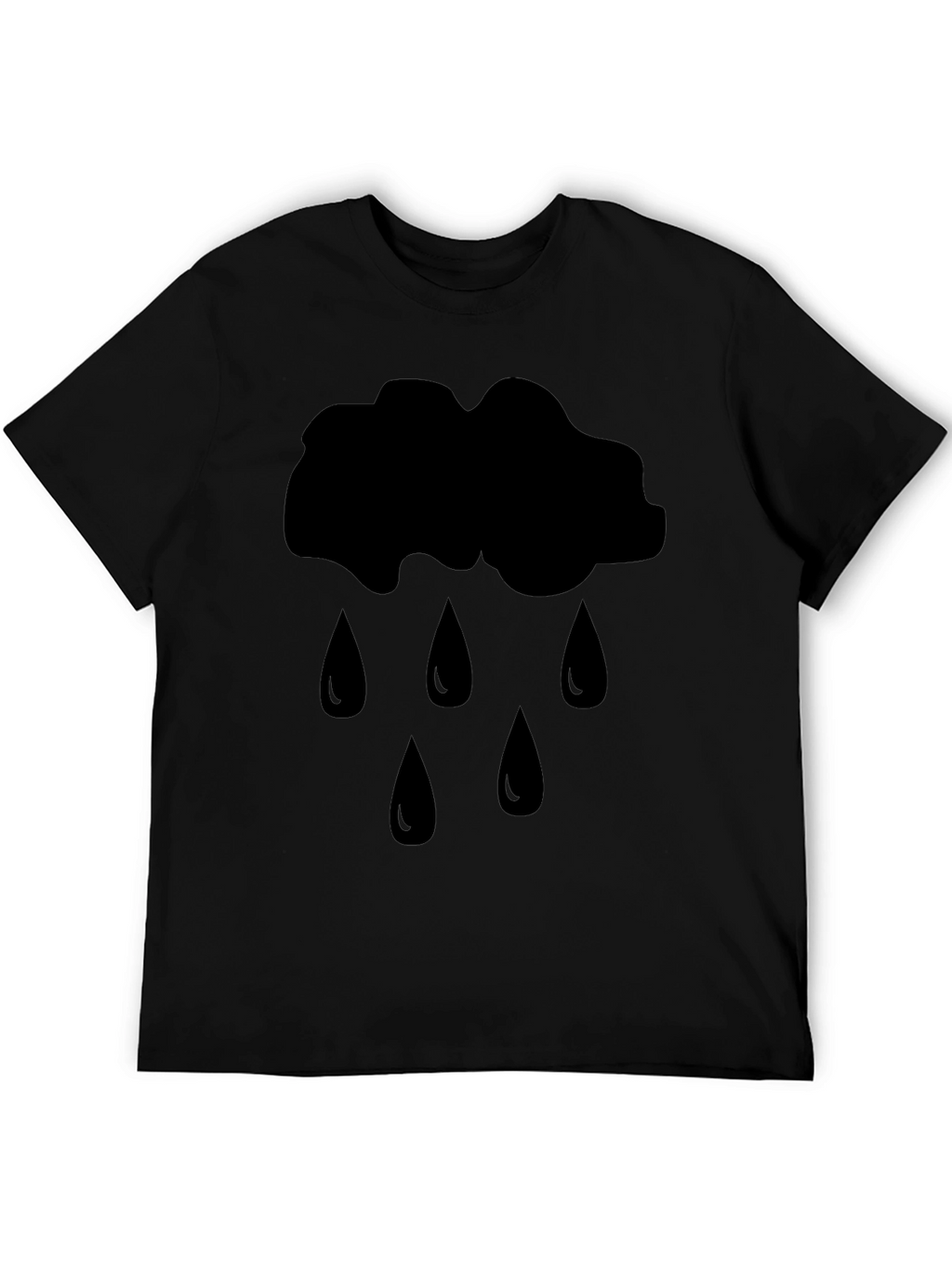 Rain Cloud Graphic Black T-Shirt
