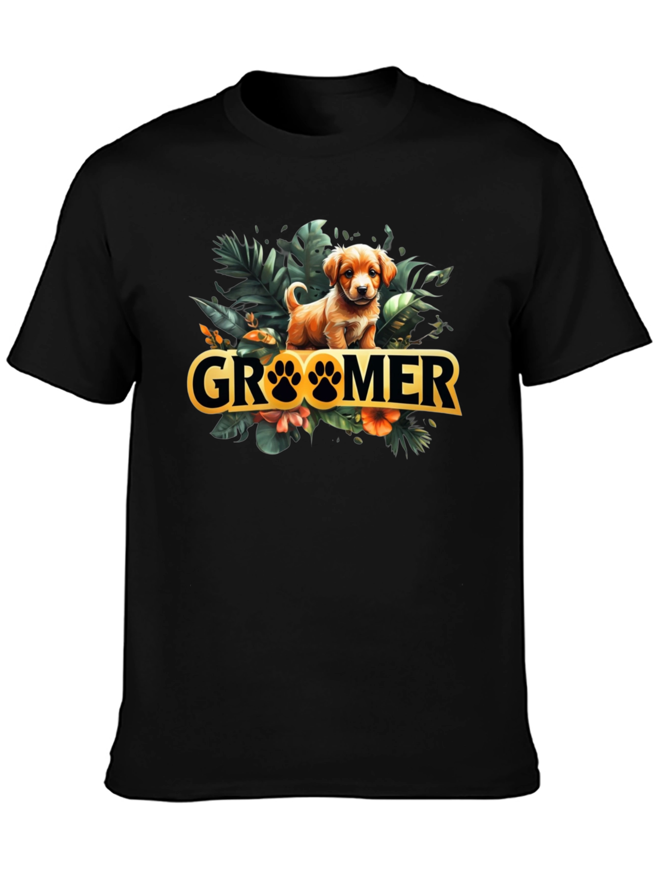 Cute Puppy Groomer Graphic Tee - Stylish Dog Lover Shirt