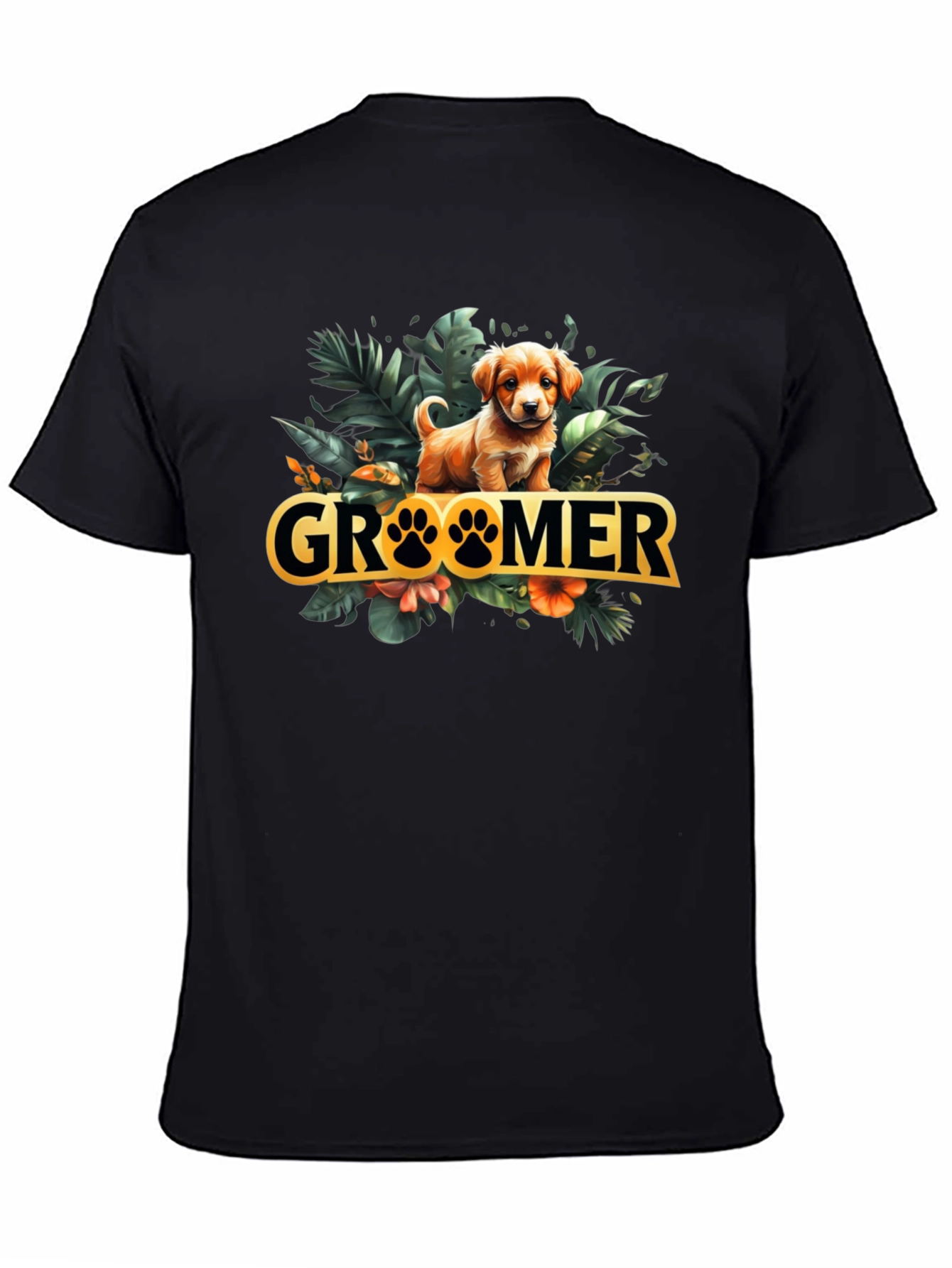 Cute Puppy Groomer Graphic Tee - Stylish Dog Lover Shirt