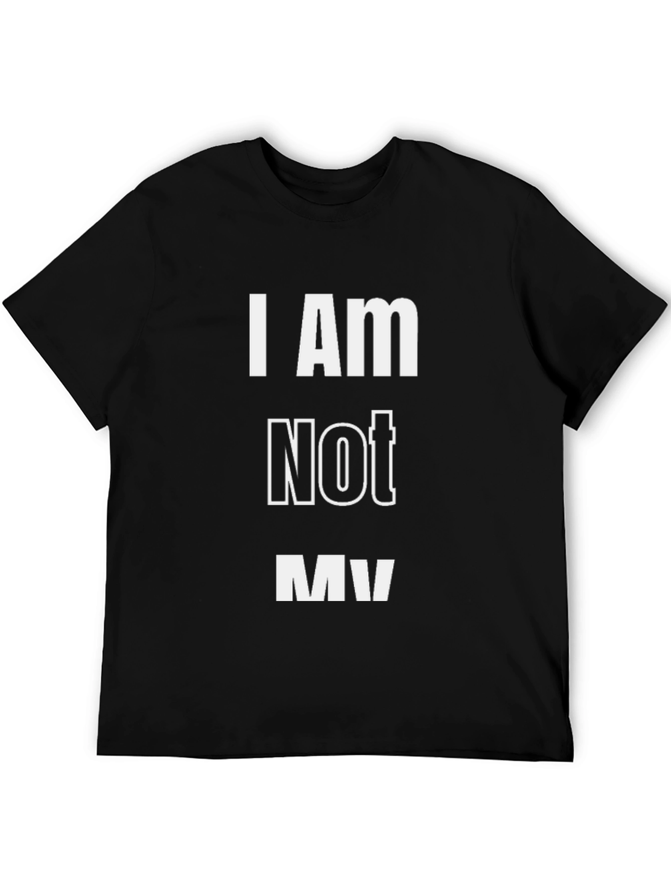 I AM Not MV Mens Black T-Shirt