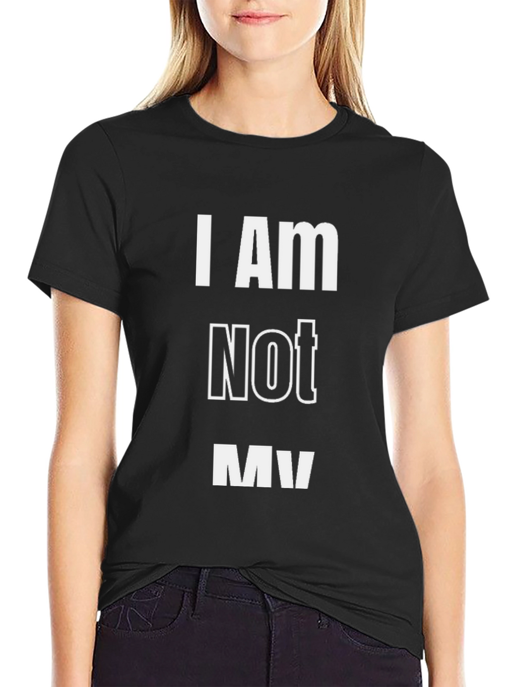 I AM Not MV Mens Black T-Shirt