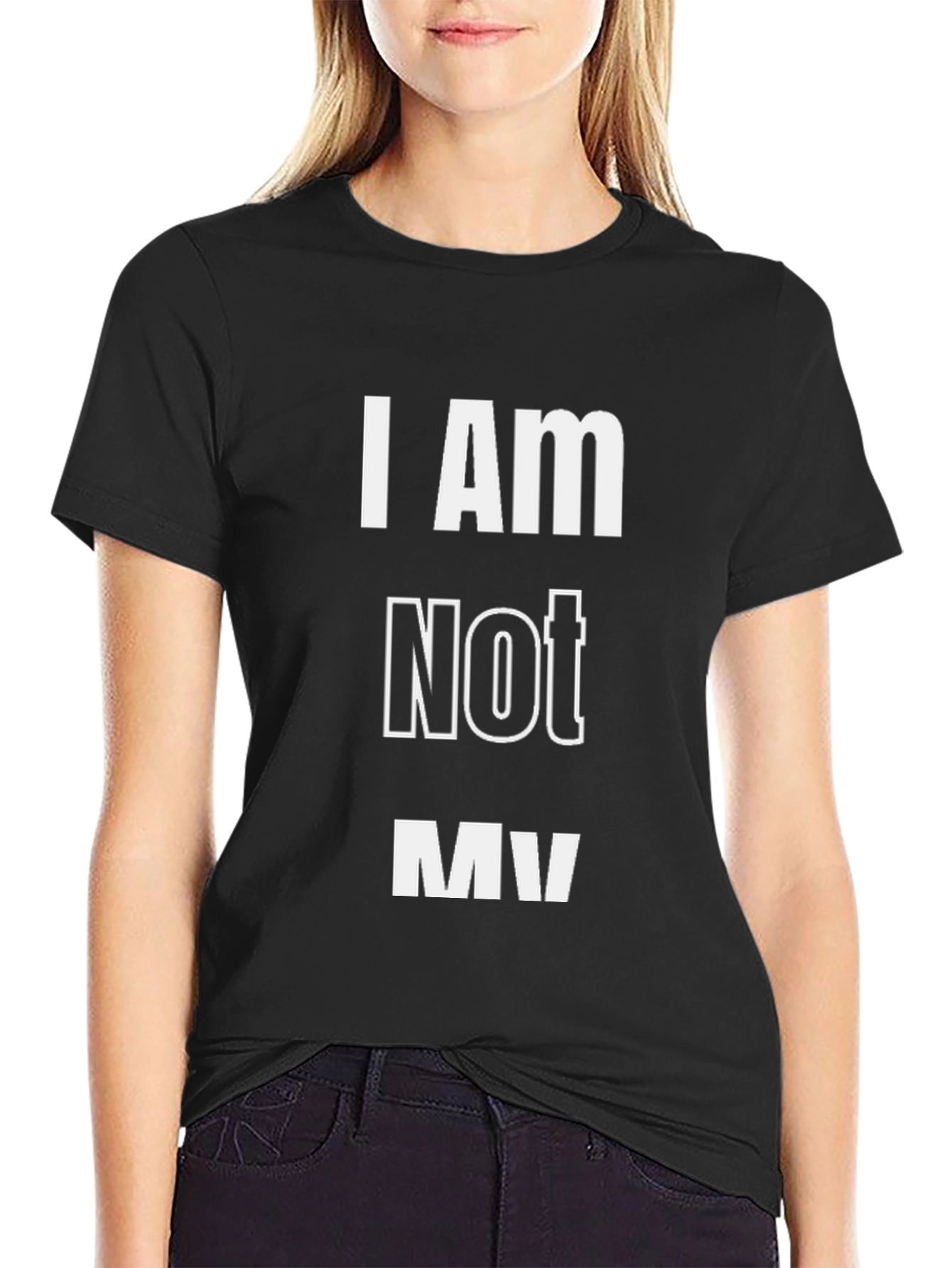 I AM Not MV Mens Black T-Shirt