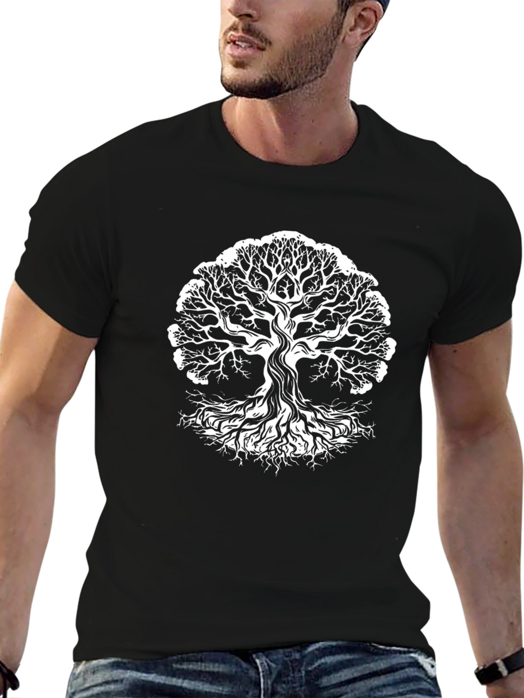 Tree of Life Graphic Tee - Stylish Black Shirt