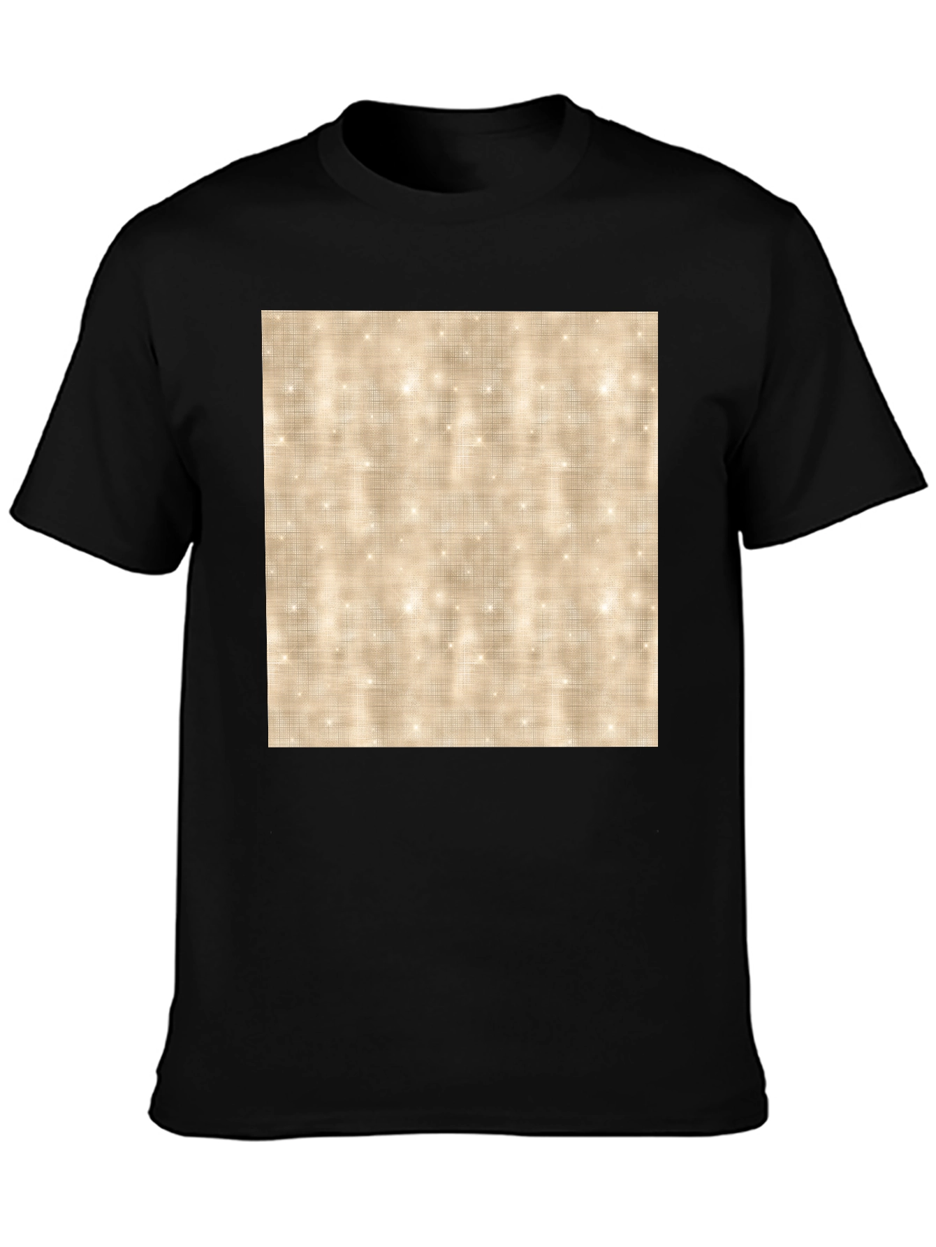 Mens Black T-Shirt with Sparkle Pattern