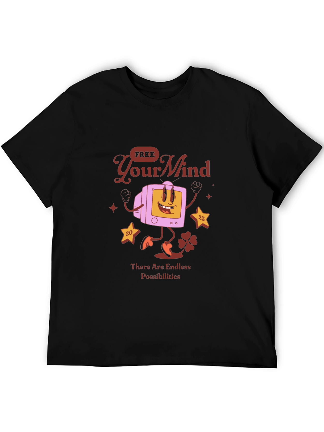 Retro Cartoon Graphic Tee - Free Your Mind T-Shirt