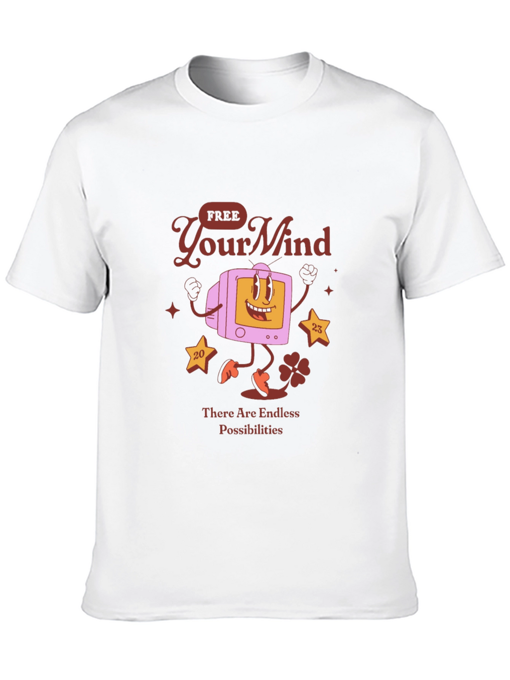Retro Cartoon Graphic Tee - Free Your Mind T-Shirt
