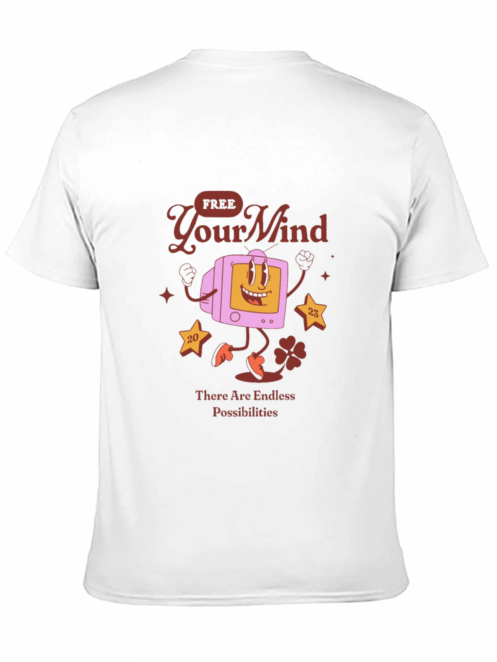 Retro Cartoon Graphic Tee - Free Your Mind T-Shirt