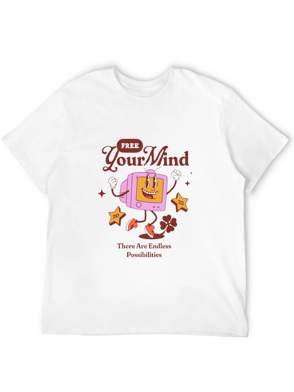 Retro Cartoon Graphic Tee - Free Your Mind T-Shirt