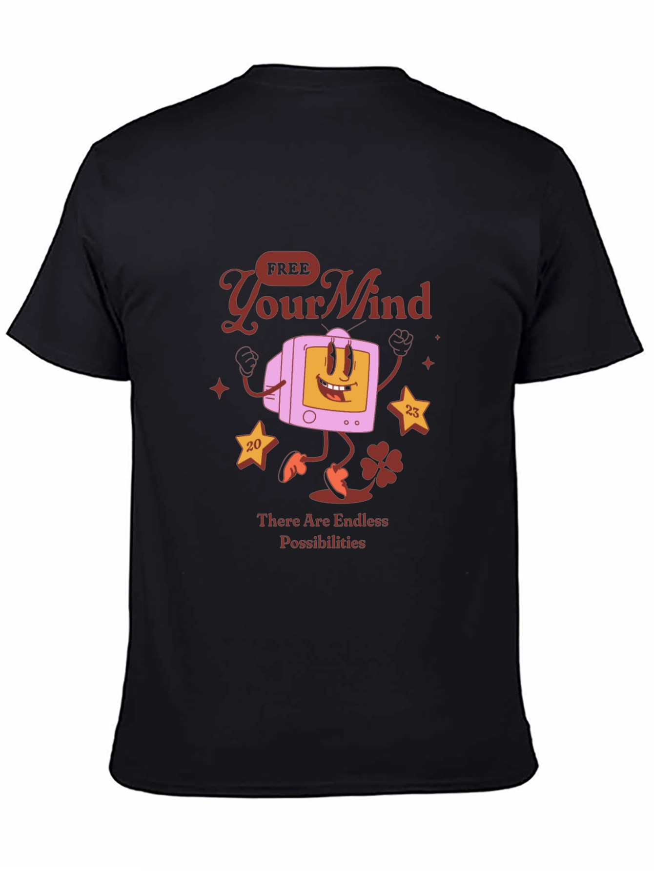 Retro Cartoon Graphic Tee - Free Your Mind T-Shirt