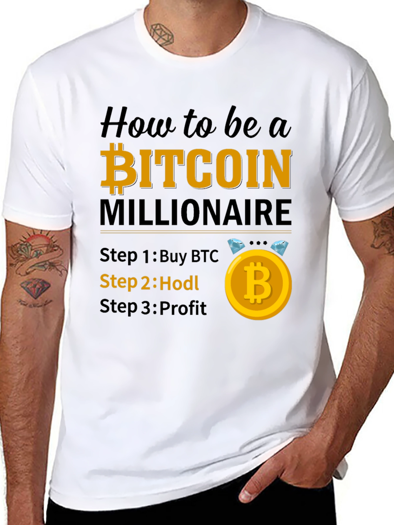 Bitcoin Millionaire T-Shirt - Buy Hodl Profit!