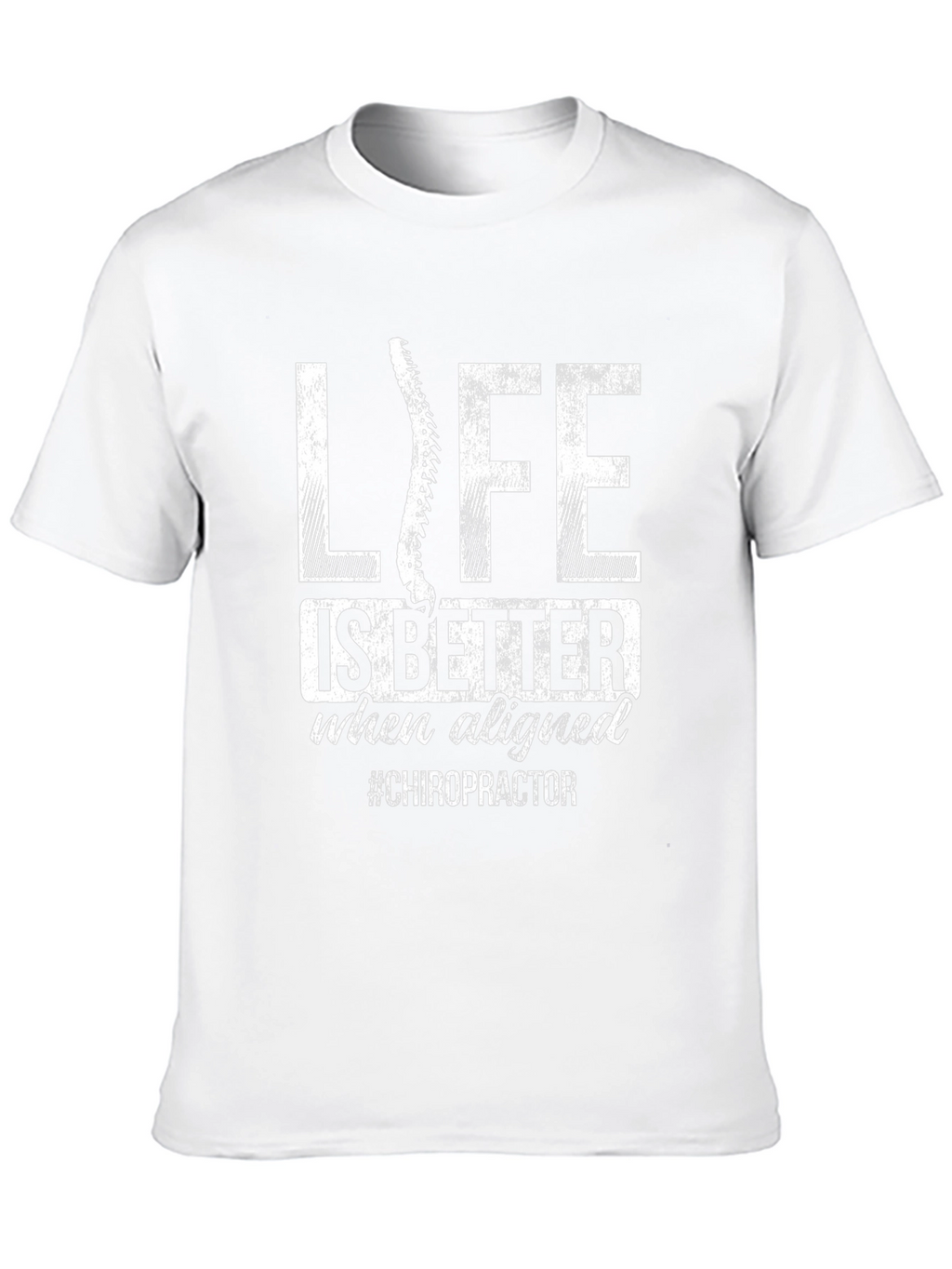 Chiropractor Life is Better Aligned Black T-Shirt