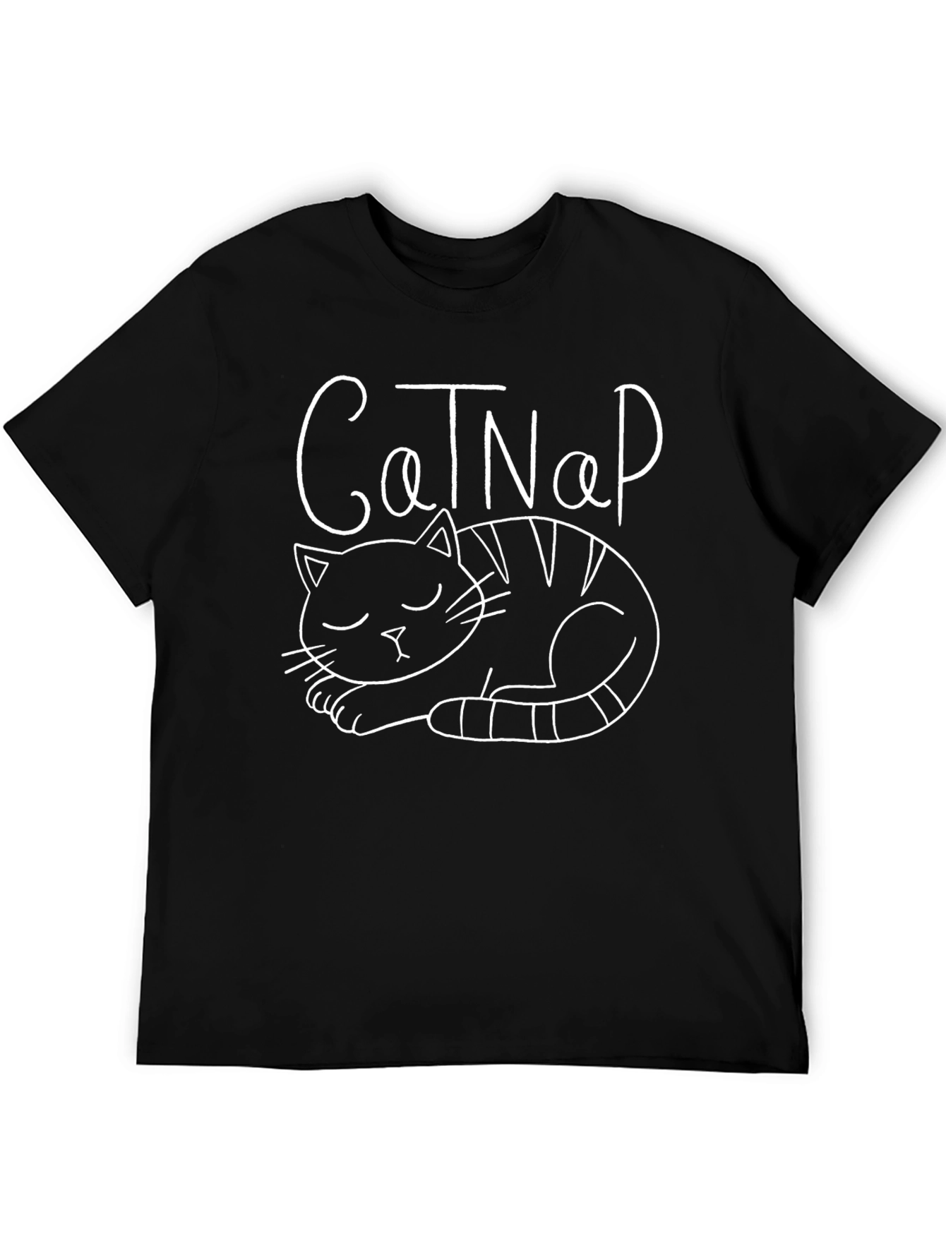 Cat Nap T-Shirt - Unisex Black Tee