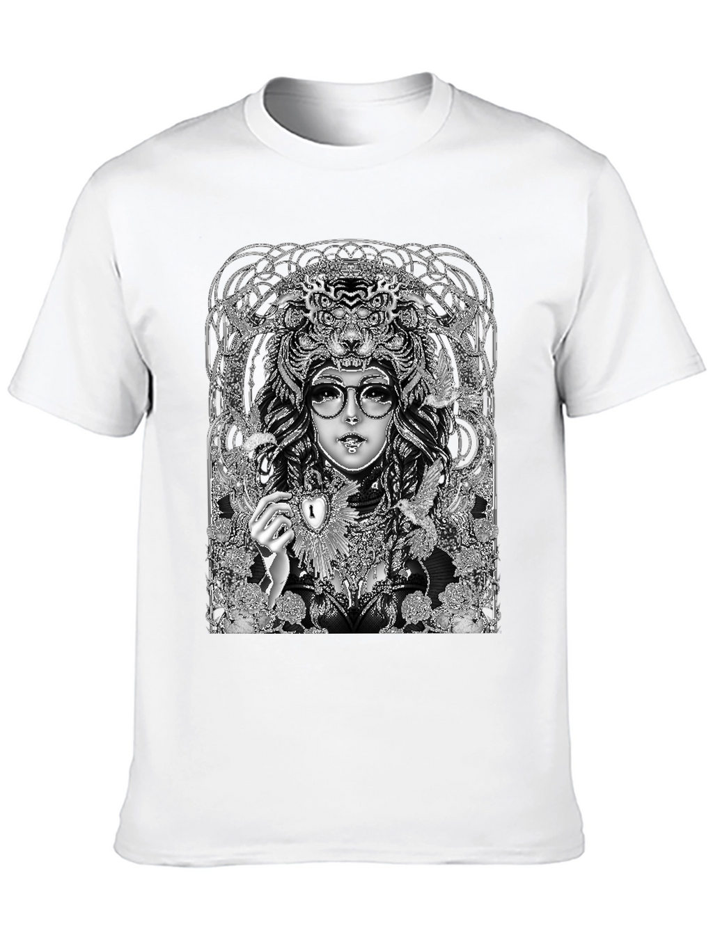 Unique Graphic T-Shirt - Art Nouveau Design