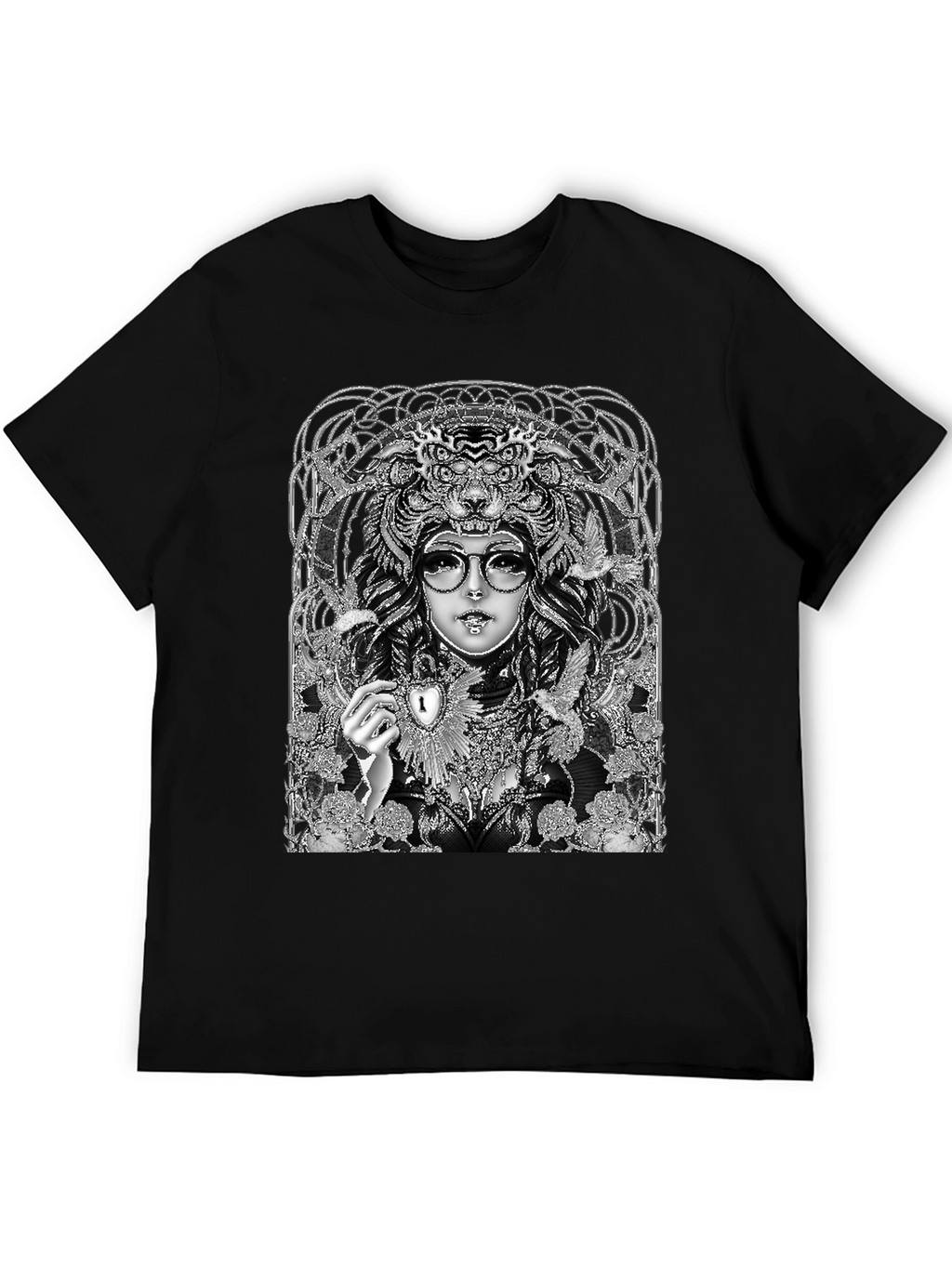 Unique Graphic T-Shirt - Art Nouveau Design
