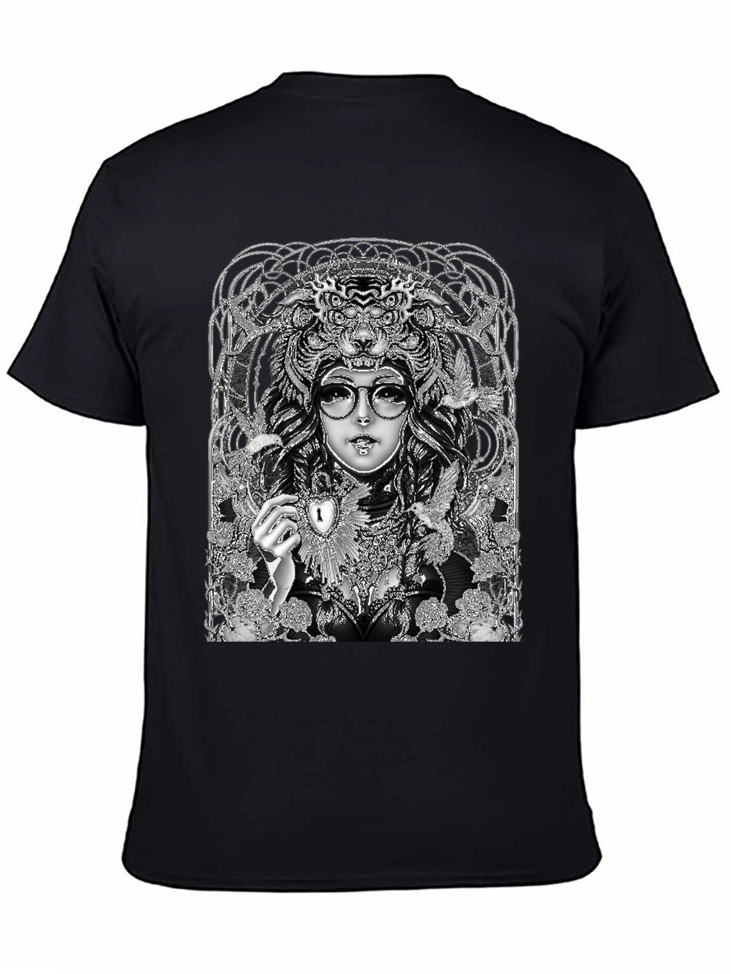 Unique Graphic T-Shirt - Art Nouveau Design