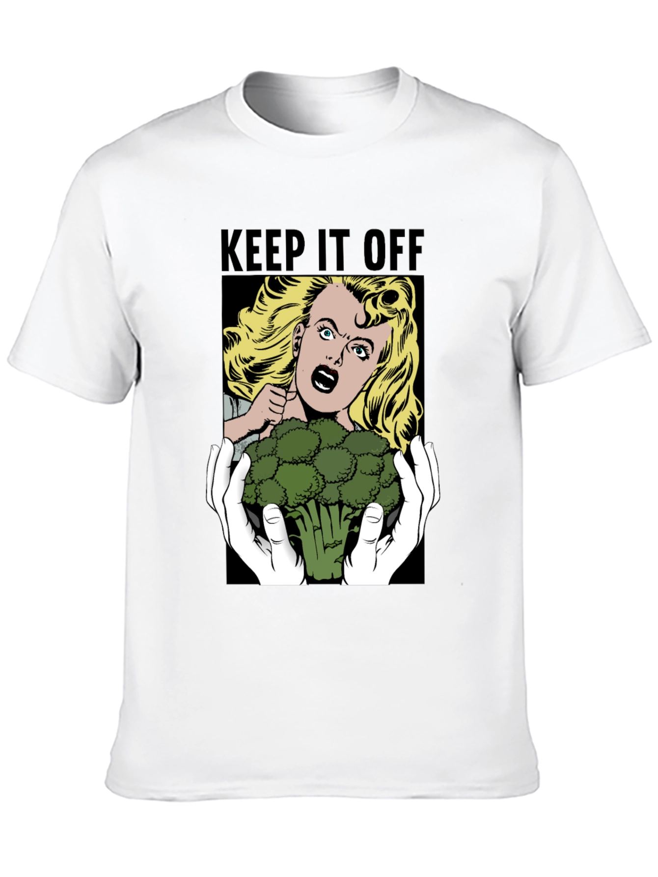 Keep It Off Broccoli T-Shirt Funny Vegan Tee