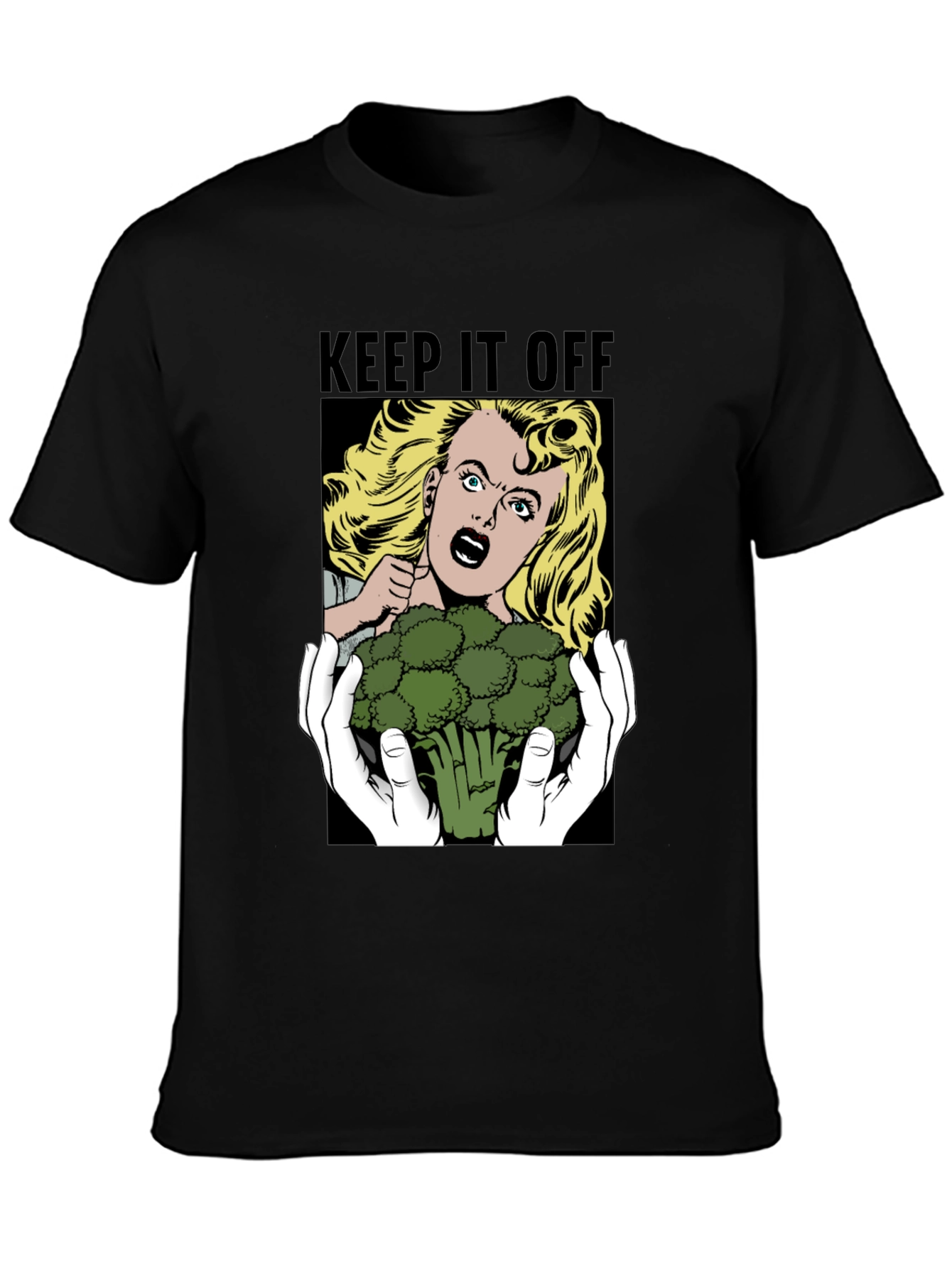 Keep It Off Broccoli T-Shirt Funny Vegan Tee
