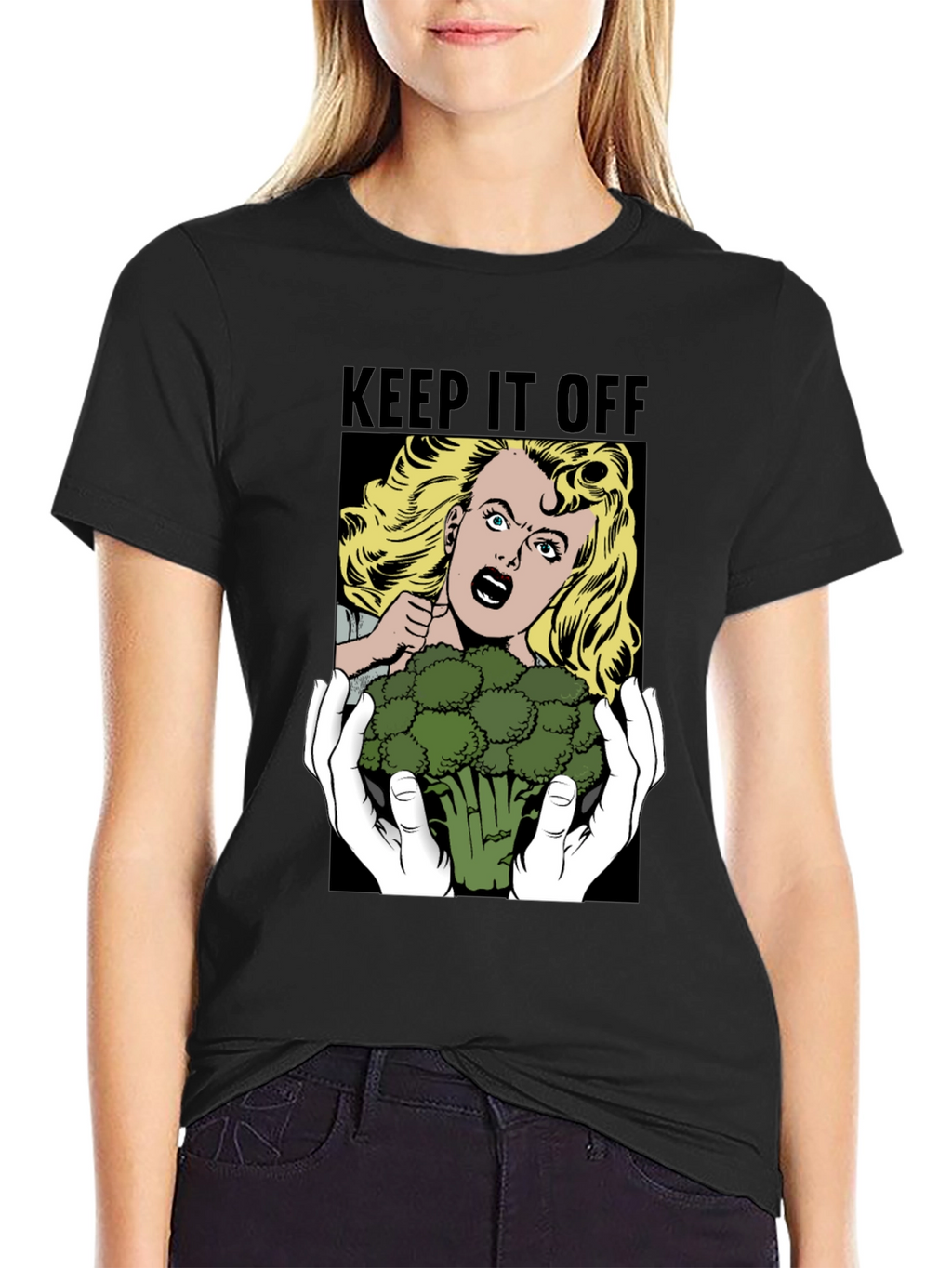 Keep It Off Broccoli T-Shirt Funny Vegan Tee