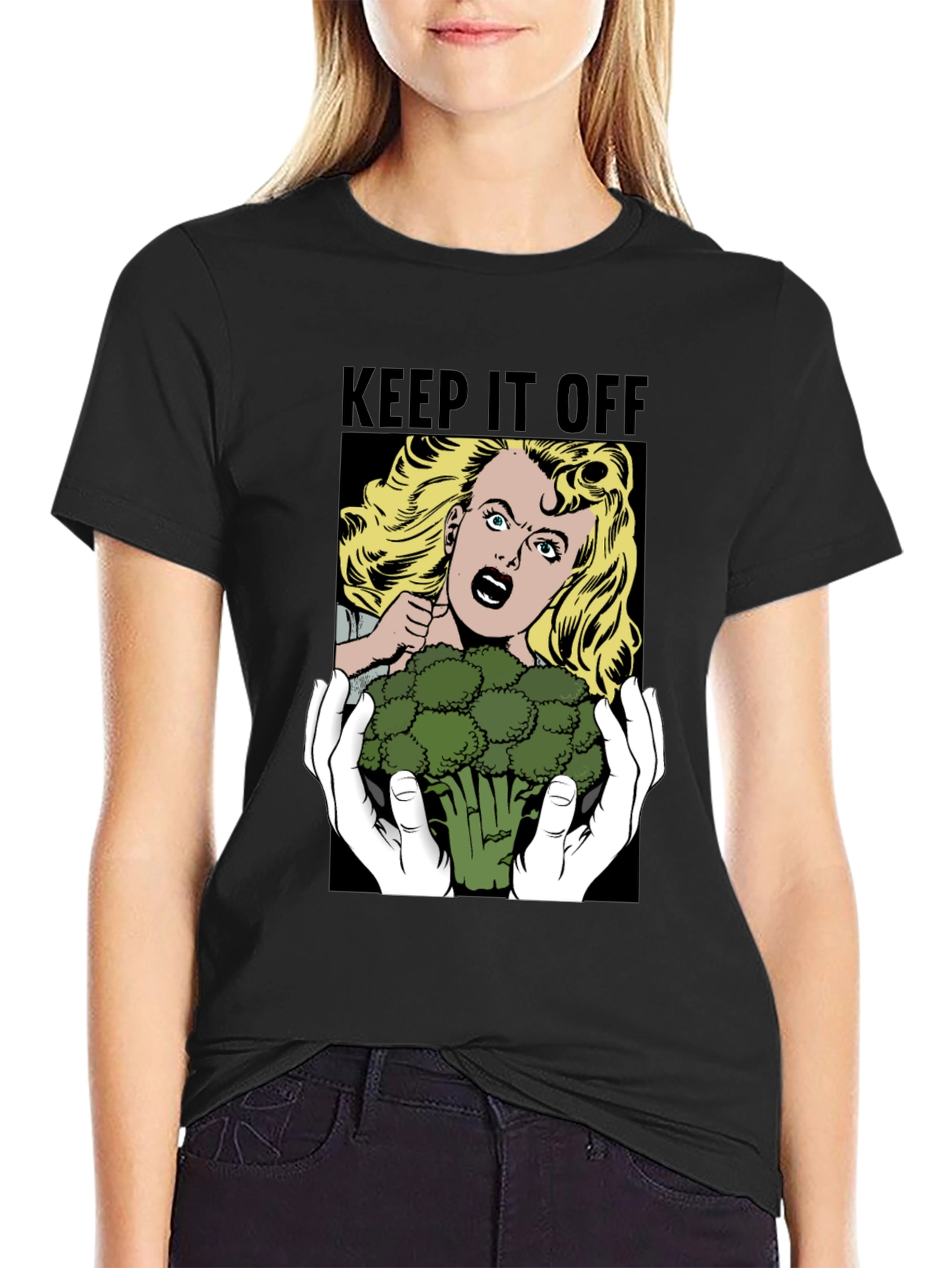 Keep It Off Broccoli T-Shirt Funny Vegan Tee