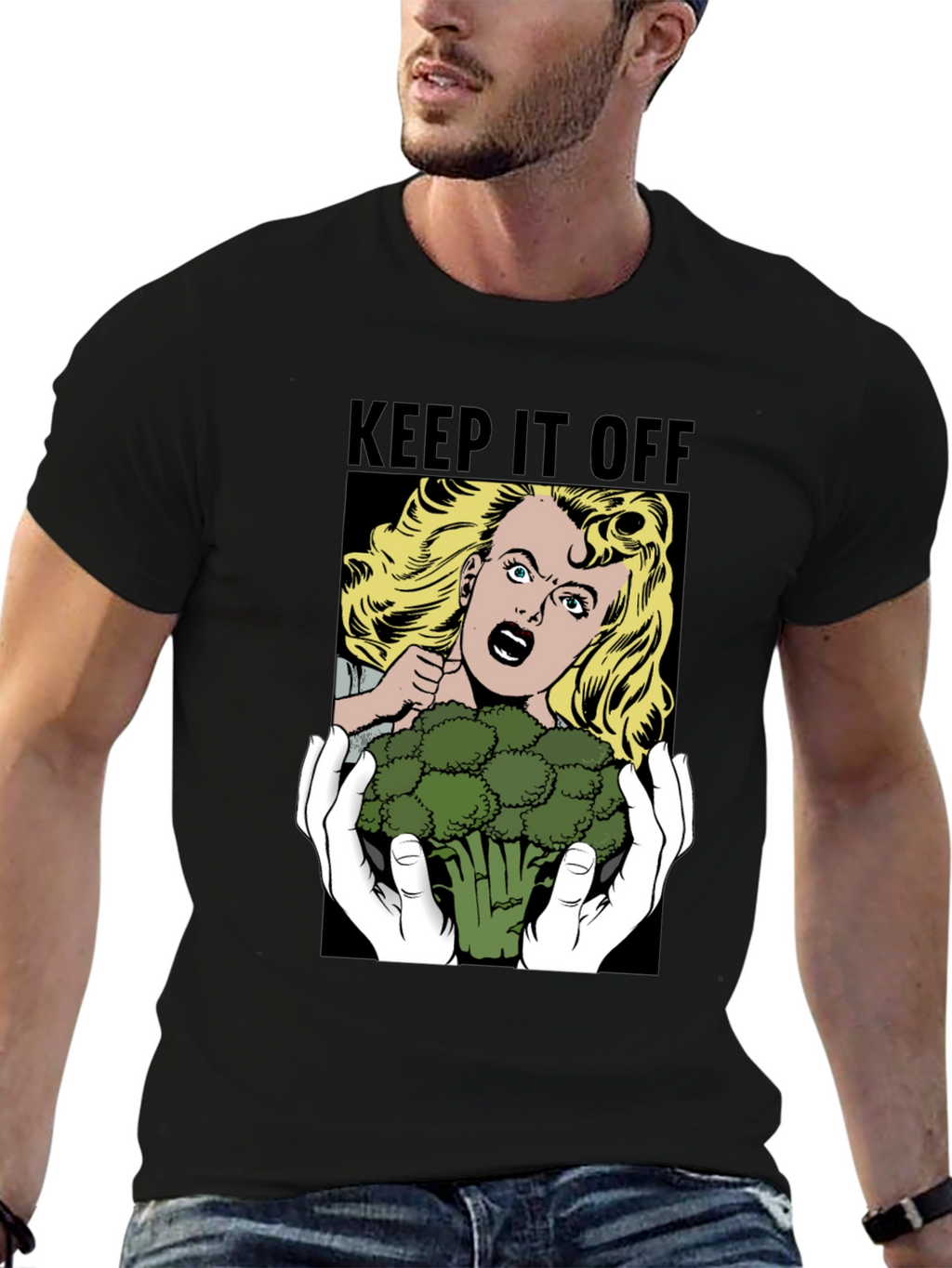 Keep It Off Broccoli T-Shirt Funny Vegan Tee
