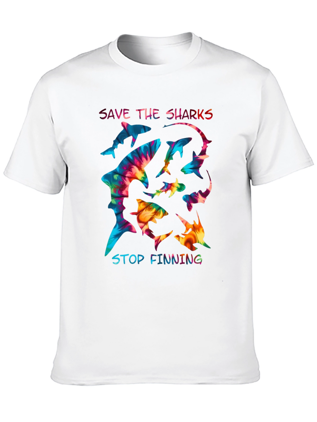 Save the Sharks Graphic Tee - Stop Finning T-Shirt