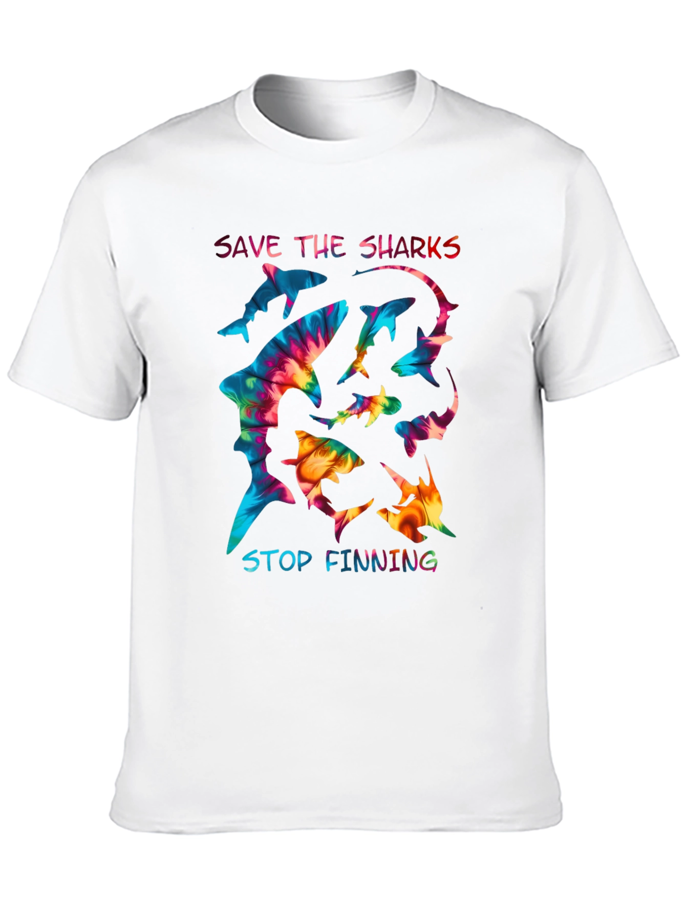 Save the Sharks Graphic Tee - Stop Finning T-Shirt