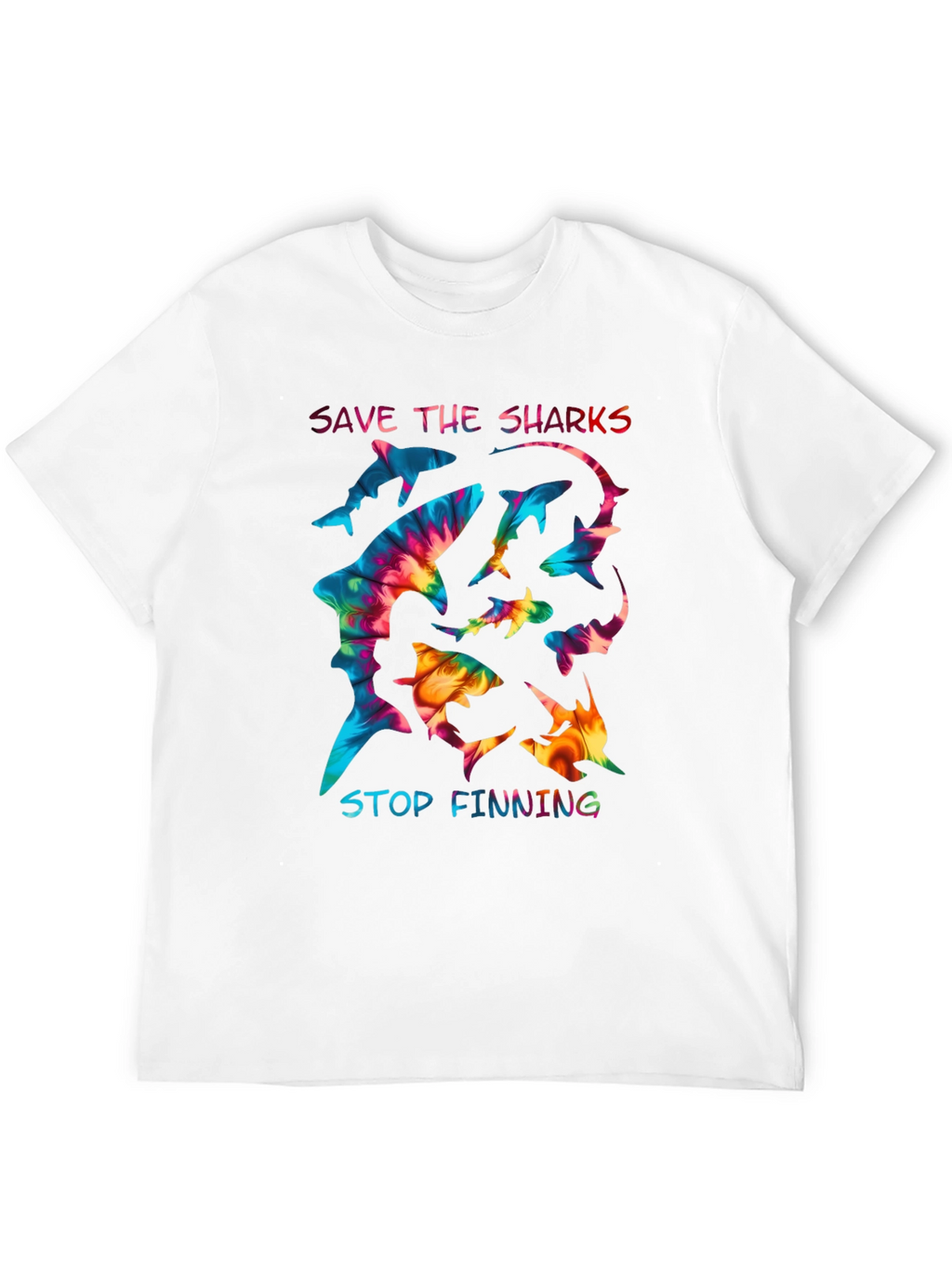 Save the Sharks Graphic Tee - Stop Finning T-Shirt