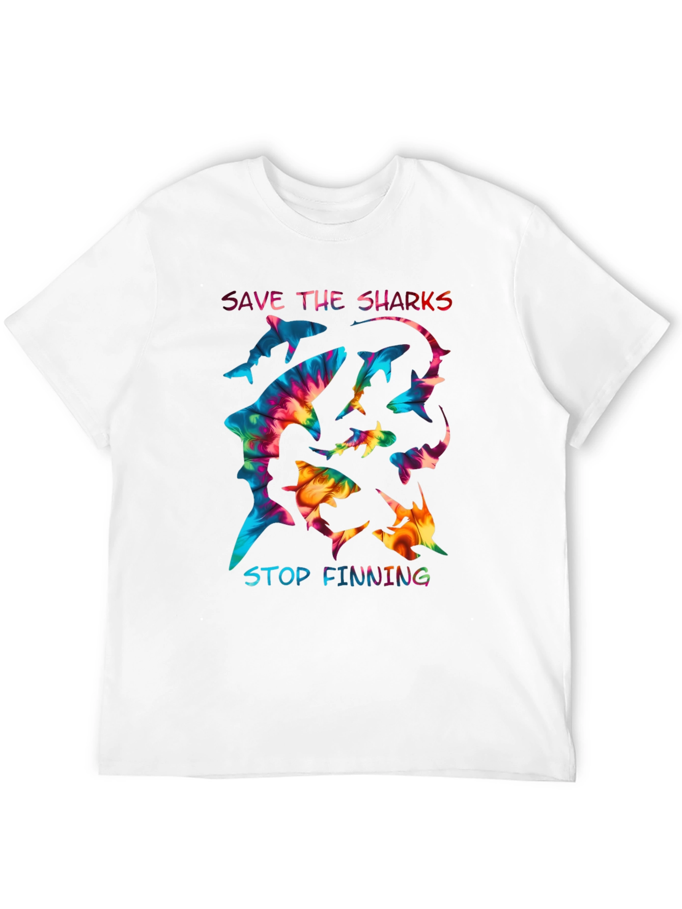 Save the Sharks Graphic Tee - Stop Finning T-Shirt