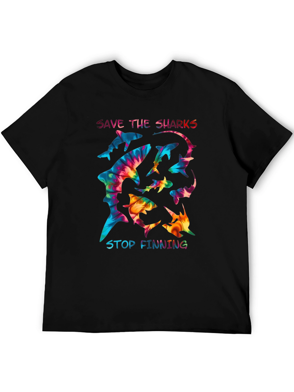 Save the Sharks Graphic Tee - Stop Finning T-Shirt