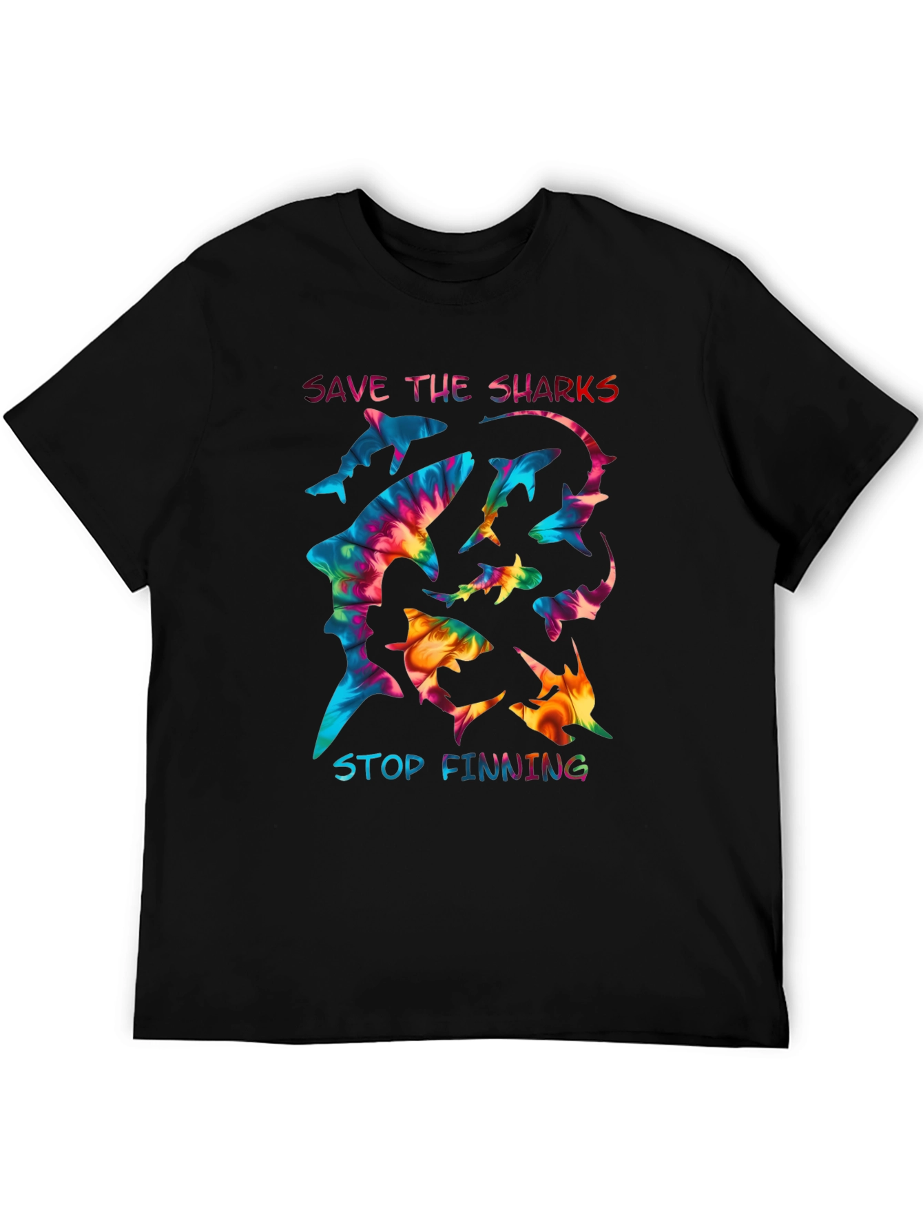 Save the Sharks Graphic Tee - Stop Finning T-Shirt