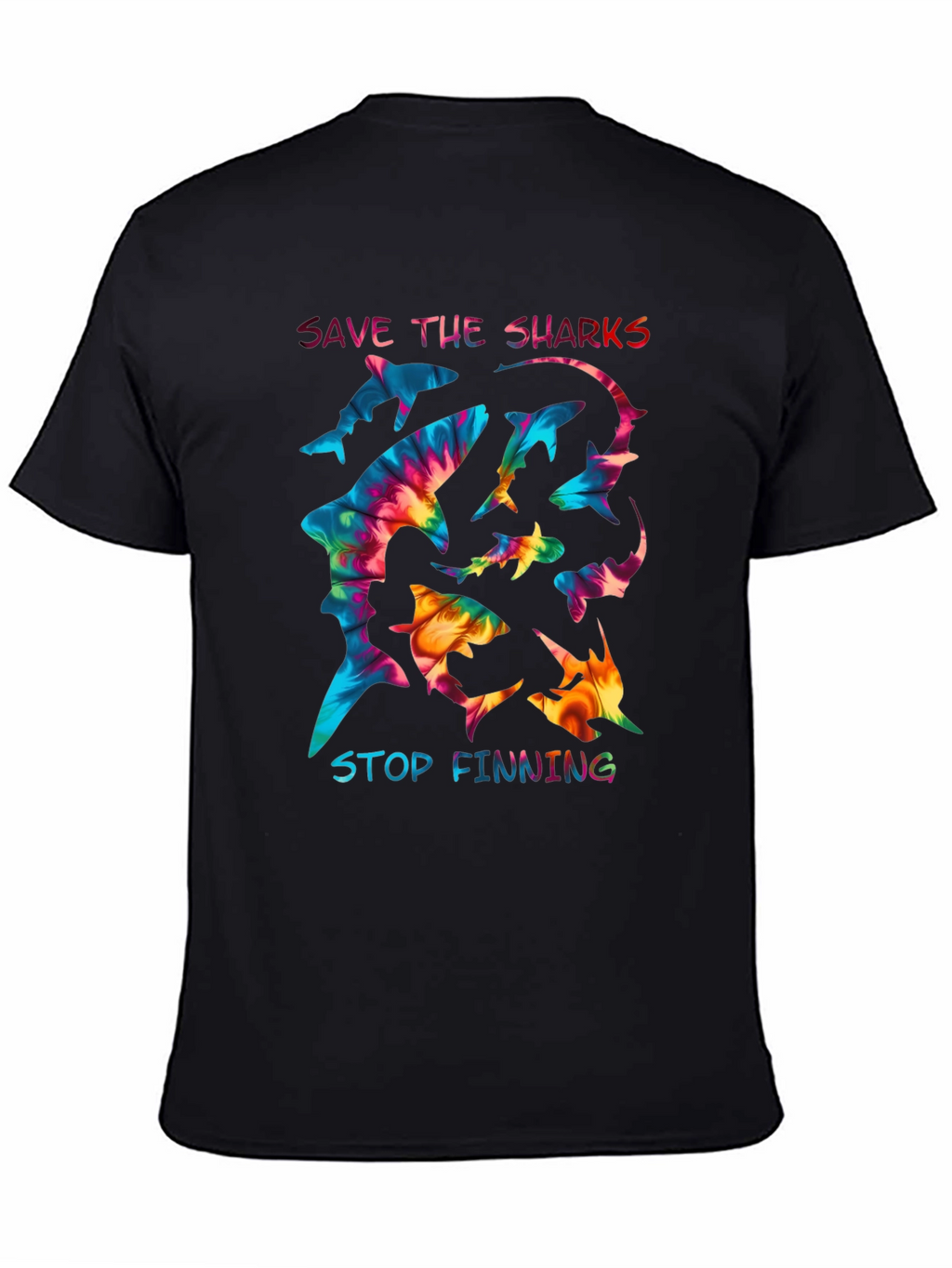 Save the Sharks Graphic Tee - Stop Finning T-Shirt