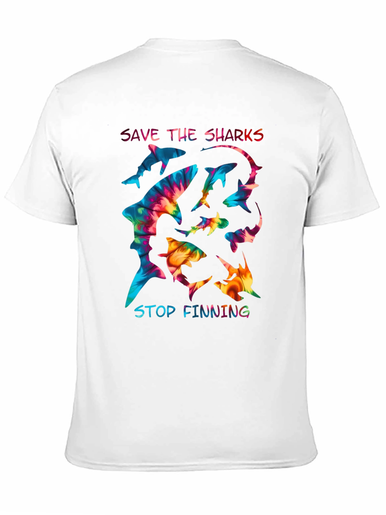 Save the Sharks Graphic Tee - Stop Finning T-Shirt